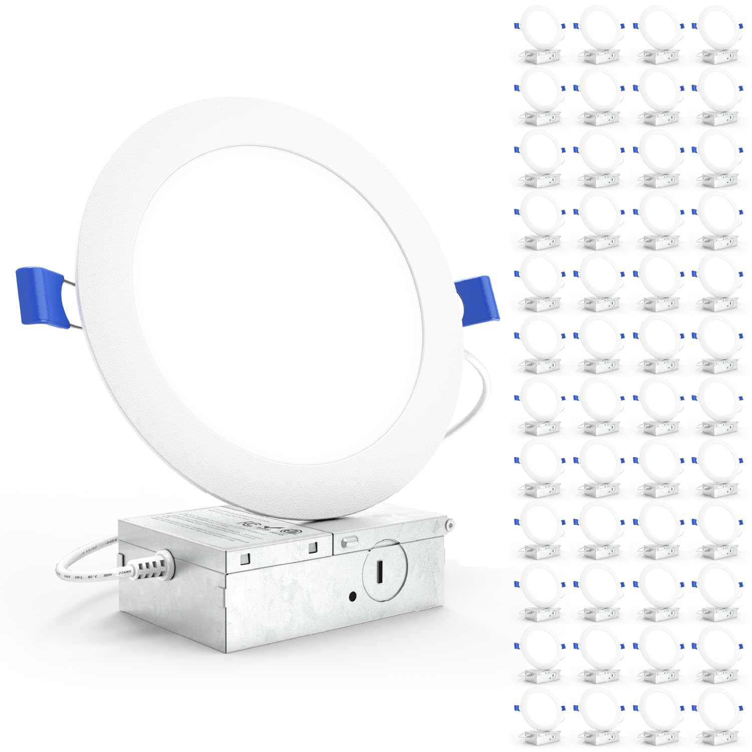 Sunco 48 Pack Recessed Lighting 6 Inch LED, Canless Ceiling Lights