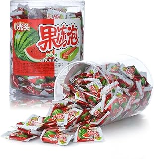 スイカ味バブルガムキャンディーイチゴガムアロマソフトガムフルーツグミ飴噛むデザート キャンディー祭りキャンディー中華デザート 西瓜味泡泡糖糖果 草莓口香糖 芳香软口香糖 水果软糖 嚼糖甜点 中式糖果 节日糖果 中式菓子 中国甜点 中華名物 (原味,キャンディ140枚)