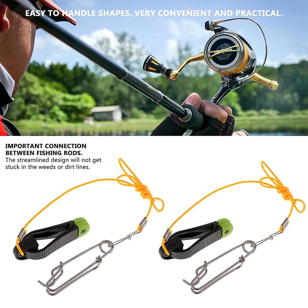 Kqcibz 2 Pcs Plus Line Release, 17 Inches Downrigger Release Stacker Clip Fishing Leader with Longline Snap Clips