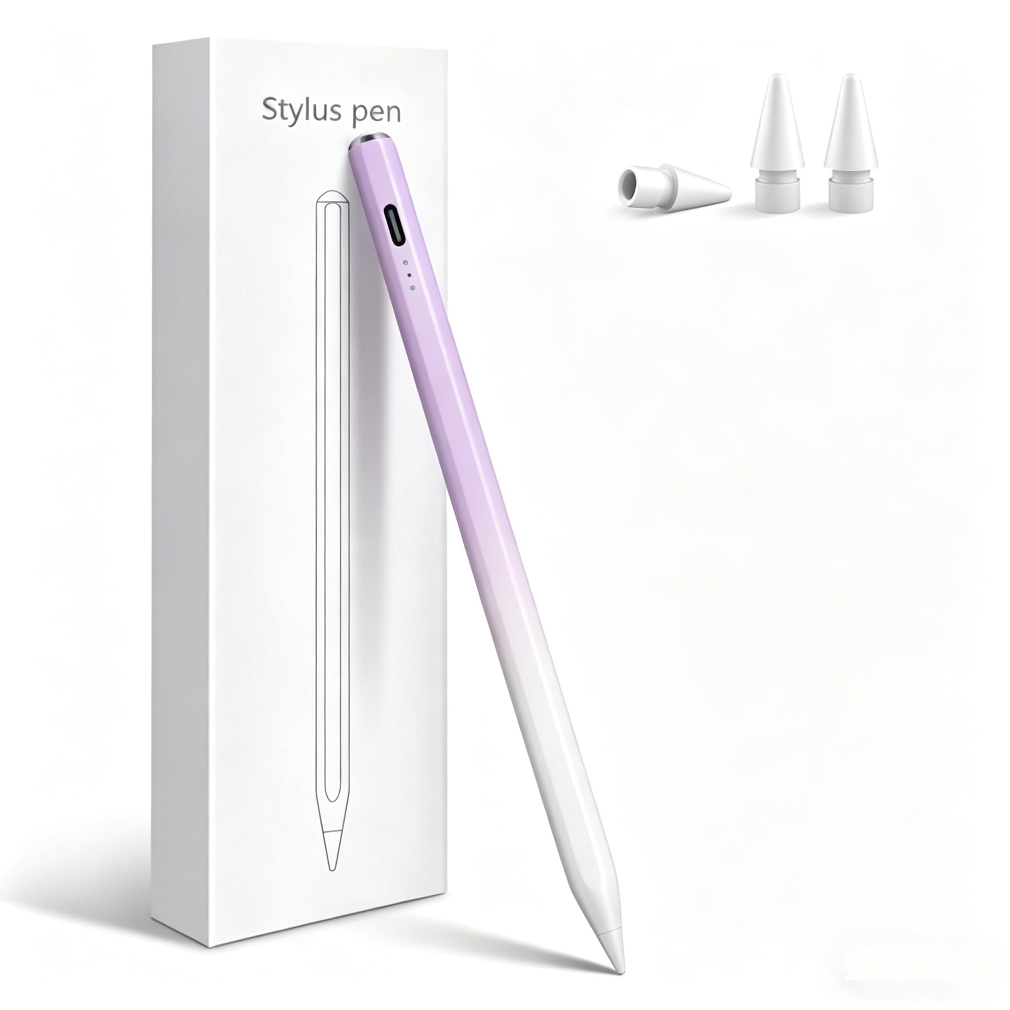 Stylus Pen for iPad 2026-2018 with 13mins Fast Charge,Tilt Sensitivity Palm Rejection Pencil for 11th (A16)/10/9/8/7/6 Gen, iPad Pro 11"/12.9"/M4/M5, iPad Air 3/4/5/M2/M3/M4 (Gradient Purple)