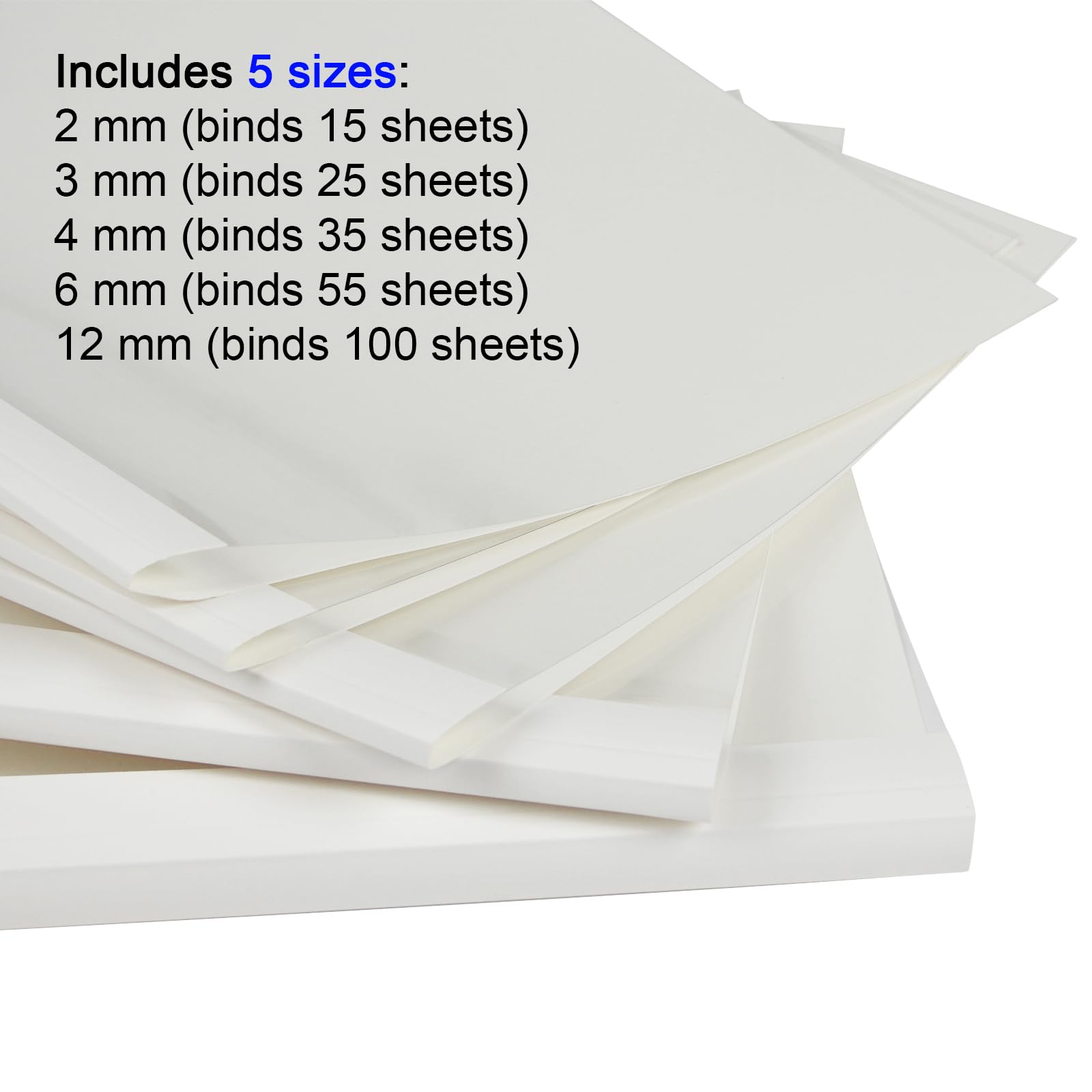 Copertine Per Rilegatura Termica Rayson A4 - 25 Pezzi Multispessore 2-12mm - Foto 2