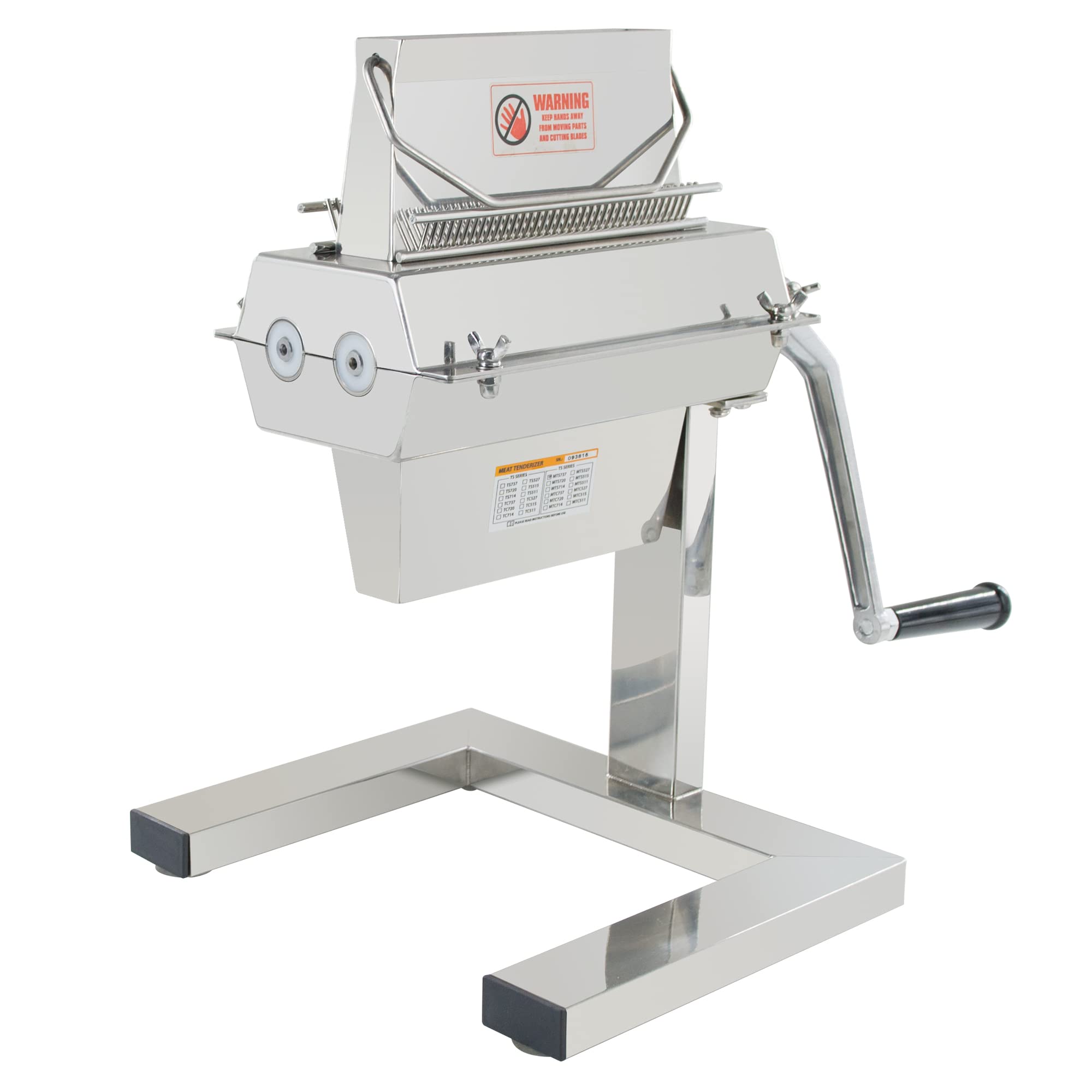 Hakka Commercial Meat Tenderizer, Manual Meat Tenderizer Machine Stainess Steel 7 inch/175mm Width 37-blade Meat Flatten Tool for Beef Pork Chicken Steak