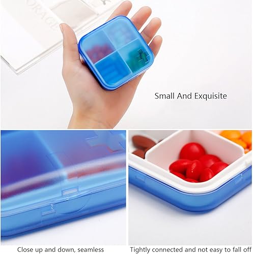 Miniatura 5 de ZDQZC Pastillero organizador  Pastillero portátil pequeño pastillero para bolso o bolsillo, excelente pastillero de almacenamiento