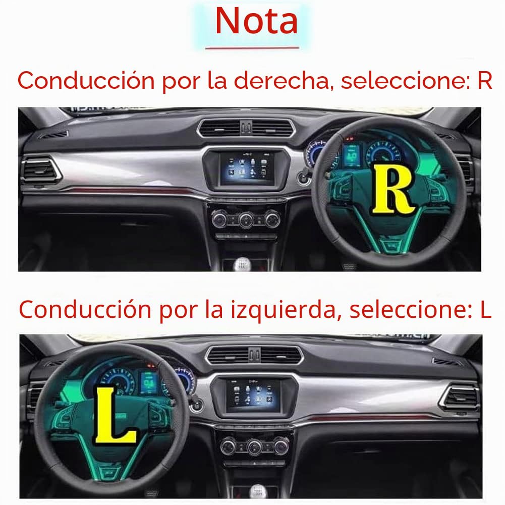 Cubierta de Salpicadero de Coche para Land Rover Discovery 3 4 Range Rover Sport, Alfombrillas Antideslizante para Salpicadero Parasol Protector Interiores Tablero Instrumentos Cubierta