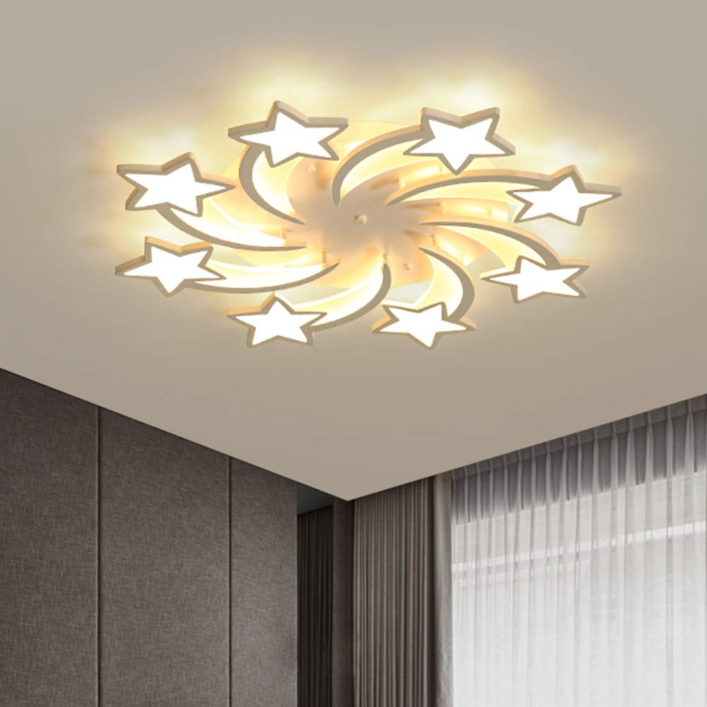 Star Ceiling And Wall Lights Modern Pebble Stone Star Effect LED Flush
