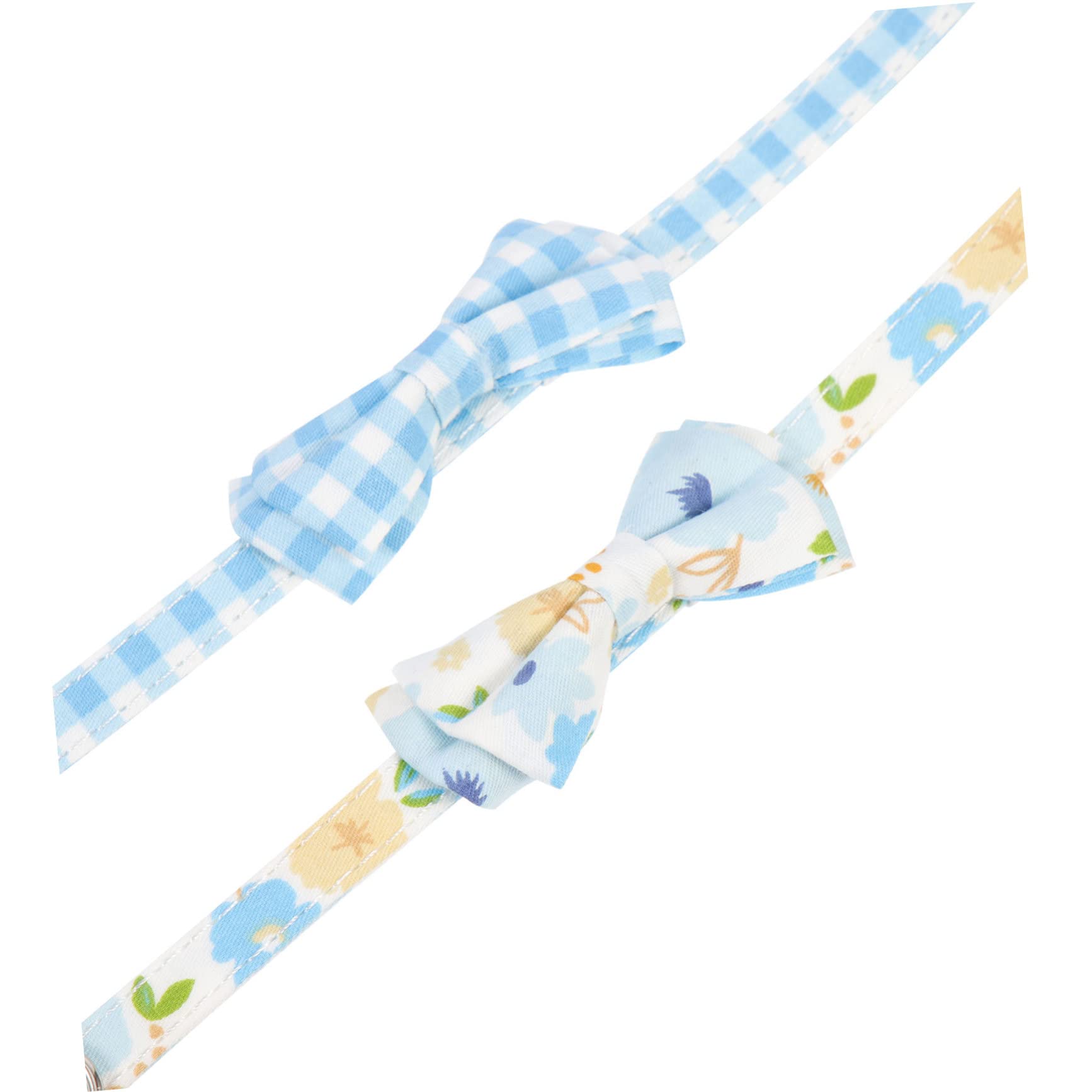 Toddmomy 8pièces Collier pour Chat Décoratif avec Clochettes pour Et Chiens Aux Éraflures pour Sorties Plein Air Motif Floral Carreaux