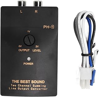 Conversor De áudio Automotivo De 50 W, Conversor Estéreo ABS, Conversor De Saída De Linha RCa De 2 Canais De 20 Hz A 20 KHz Para Automóveis