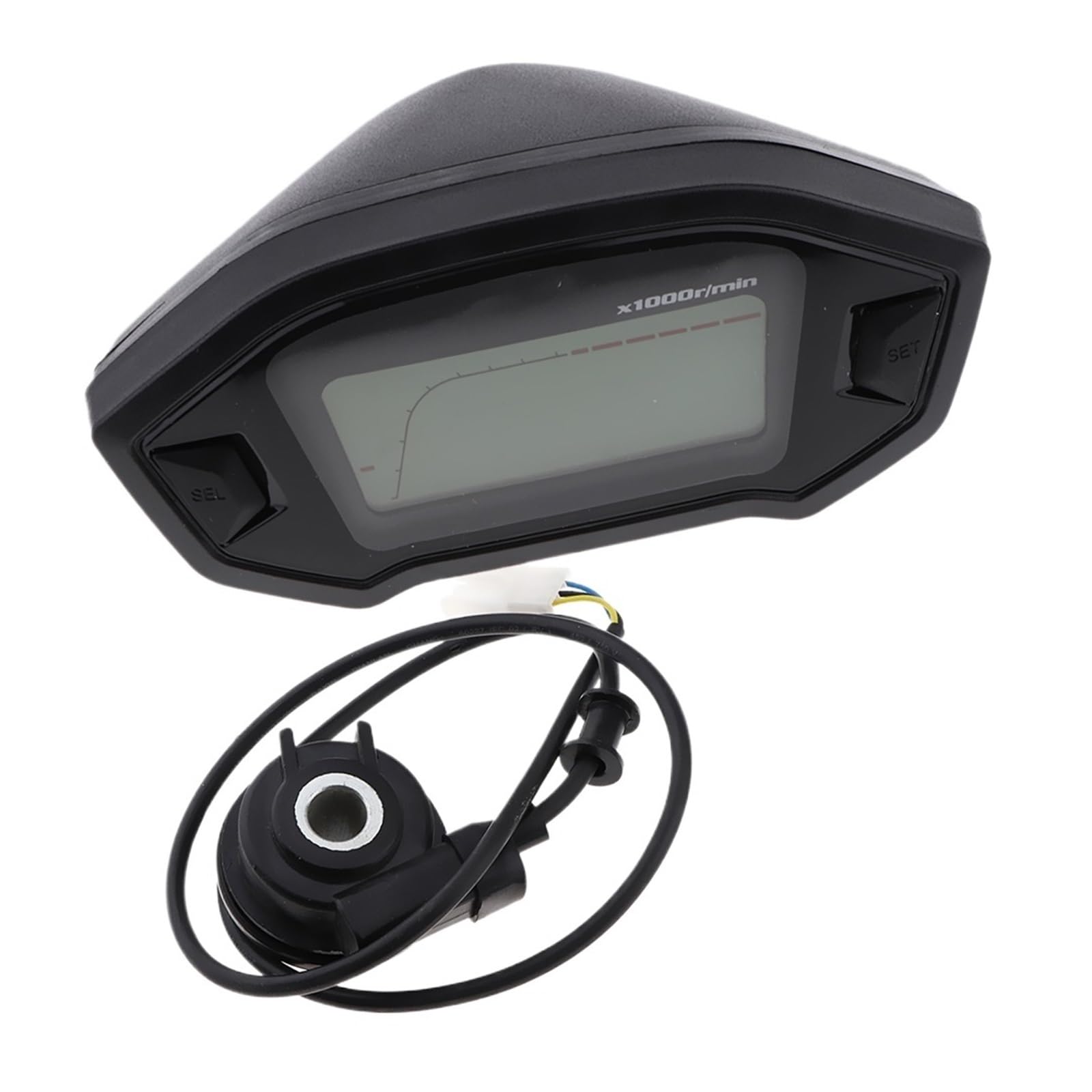 Moto Odómetro Tacómetro Velocímetro Universal para Motocicleta, 5 Marchas, 7 Luces De Fondo, Odómetro, Medidor 13 000 RPM, 199 Km/h, Recorrido Digital, Tacómetro para