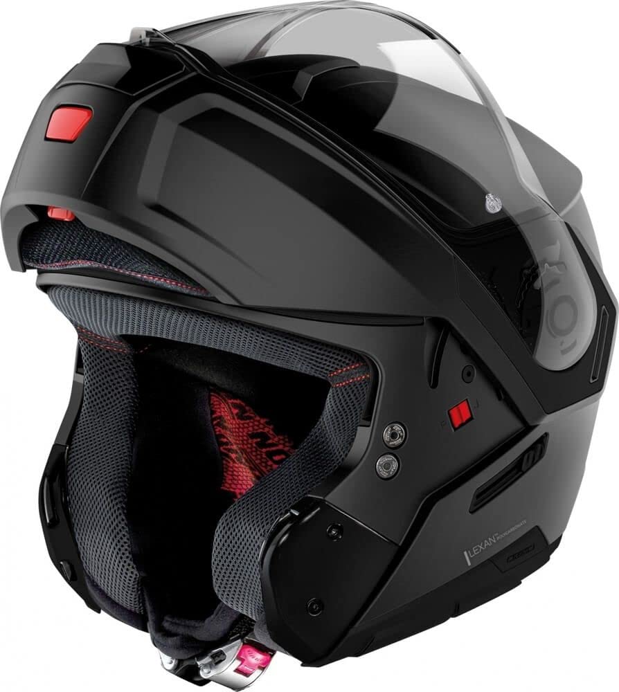 NolanN90-3 Classic N-Com 010 Flip-up Motorcycle Helmet Flat Black (Large)