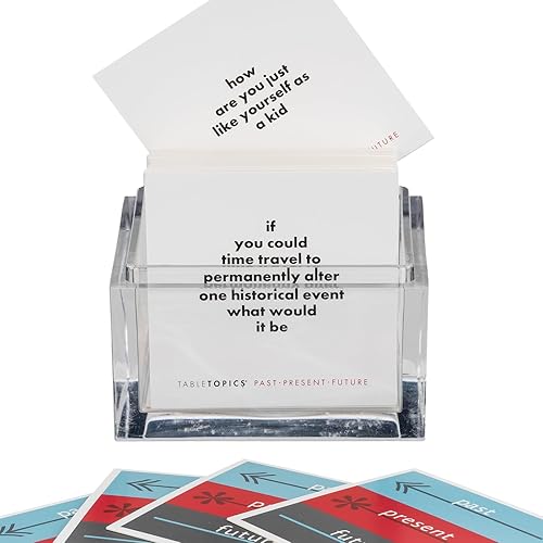 Miniatura 2 de TableTopics Futuro del presente pasado 135 tarjetas de conversación que provocan el pensamiento. Regalos para hombres, mujeres, abuelos,