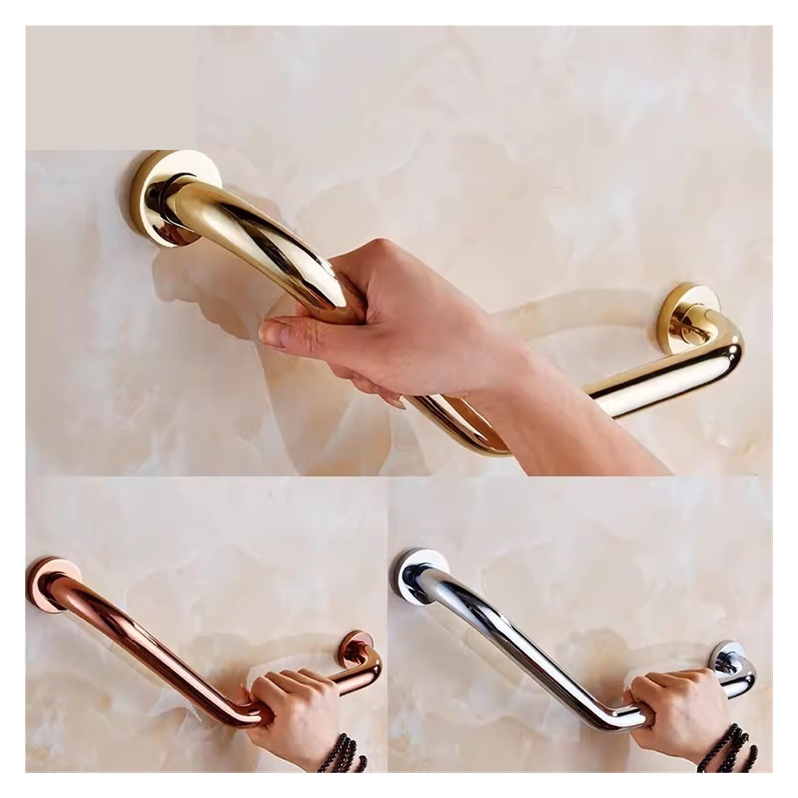 Agarraderas Baño Barra de seguridad for ducha con ángulo 135 grados, antideslizante, for personas mayores discapacidad(Antique Copper)