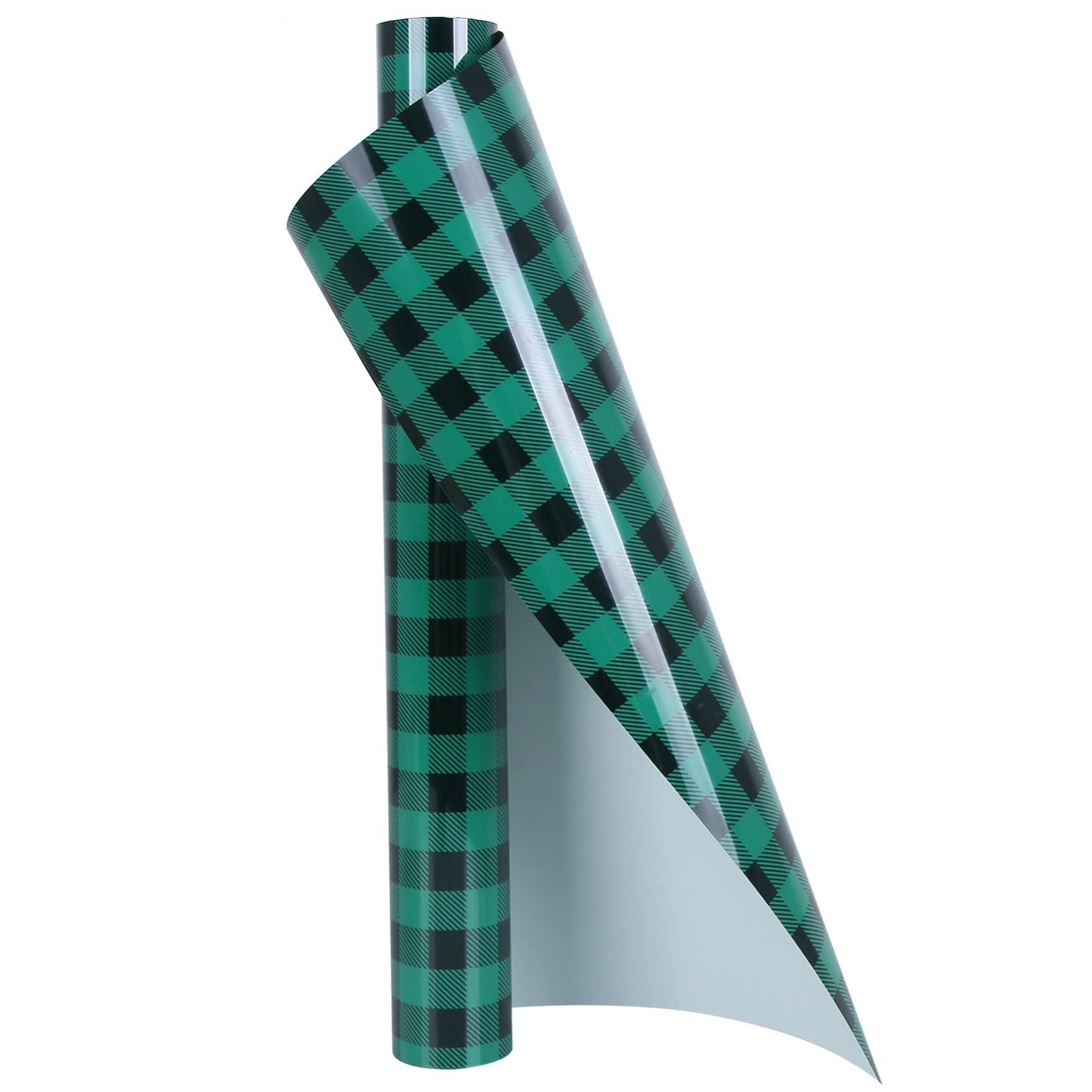 TORC Green Black Buffalo Plaid HTV Vinyl 12 inch x 5 ft, Check Heat Transfer Vinyl Iron on Transfers