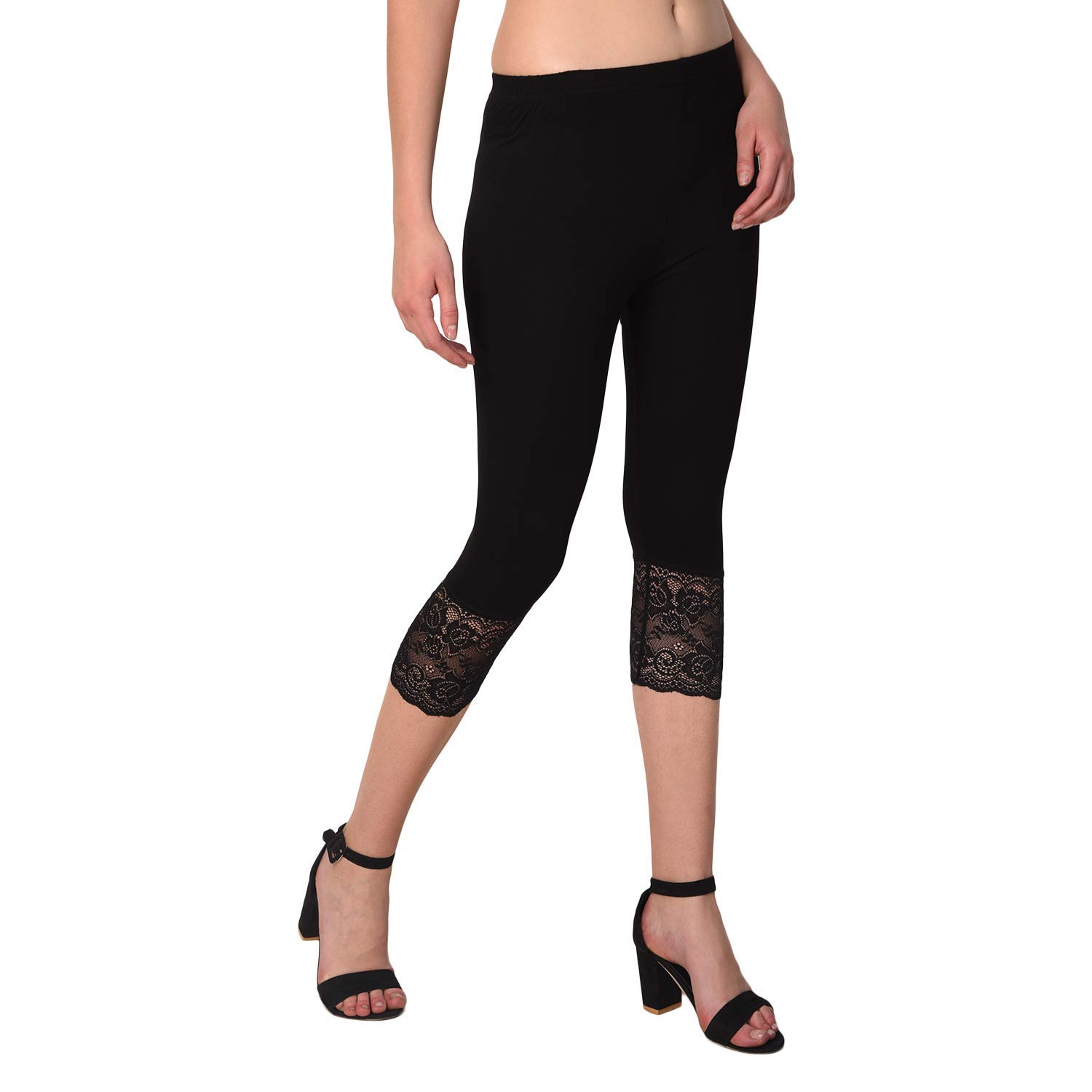Buy Stunning Collection Women's Stretch Fit Rayon Capris