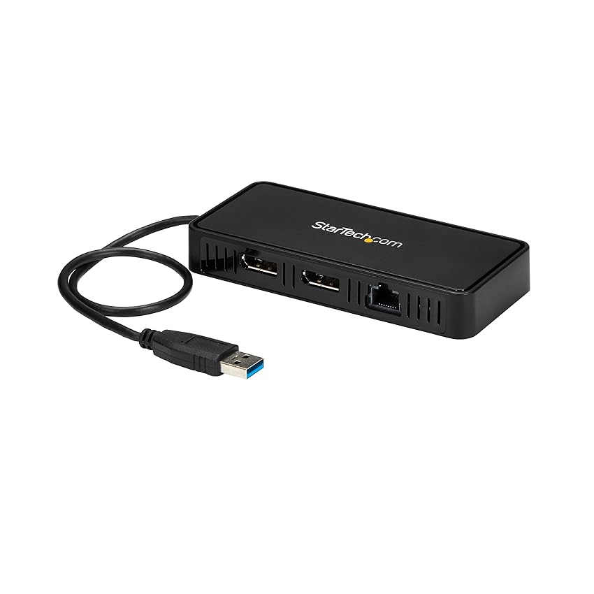 StarTech.com Mini Docking Station USB a Doppio DisplayPort per portatili - Dual 4K 60Hz - GbE - USB 3.0 - Mac & Windows (USBA2DPGB)