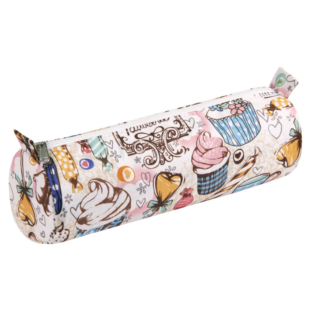 Clairefontaine 8521C - Trousse Scolaire Ronde Ø7x22 cm, motif Miam Miam