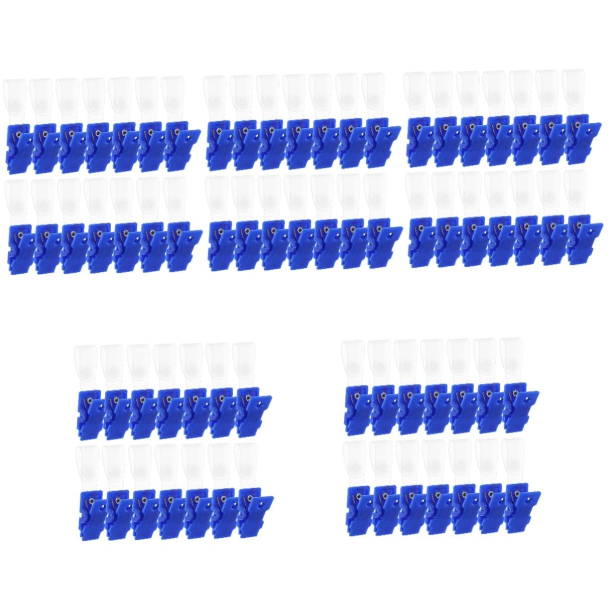 HOMSFOU 5 set Clip Per Badge Porta Badge Porta Tessere Multiple Chiave Piatta Clip Trasparente Per Badge Porta Tessere Clip Per Badge Da Lavoro Piccola Clip Per 100 pezzi * 5