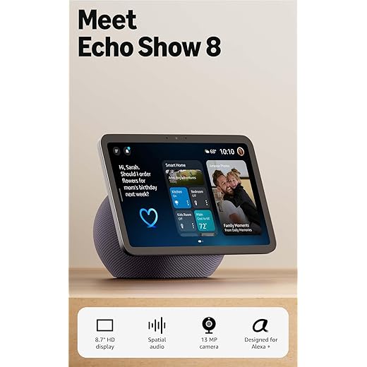 Amazon Echo Show 8 Vibrant 8.7-inch Display
