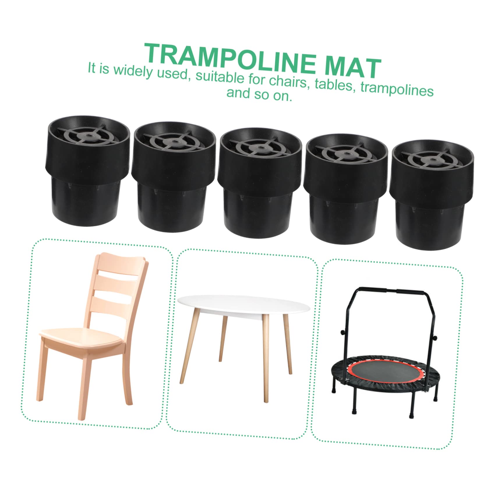 HOLIDYOYO Rubber Feet Protectors 10 Pack Non-Slip Mats for Chairs Trampoline Pole Covers