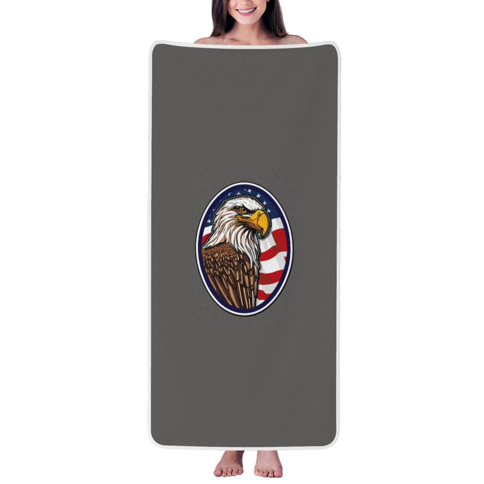 Serviette de plage aigle américain idéale pour vos voyages et vacances