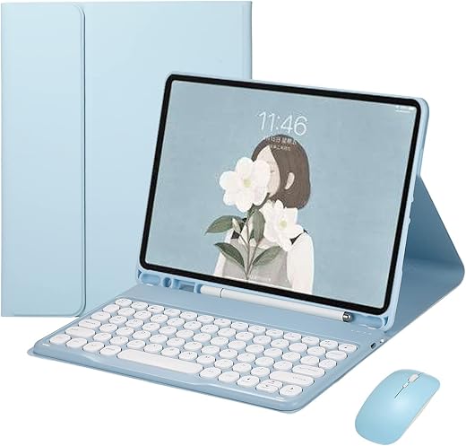 Capa Teclado Samsung Galaxy Tab S6 Lite 10.4" 2024/2022/2020, Retro...