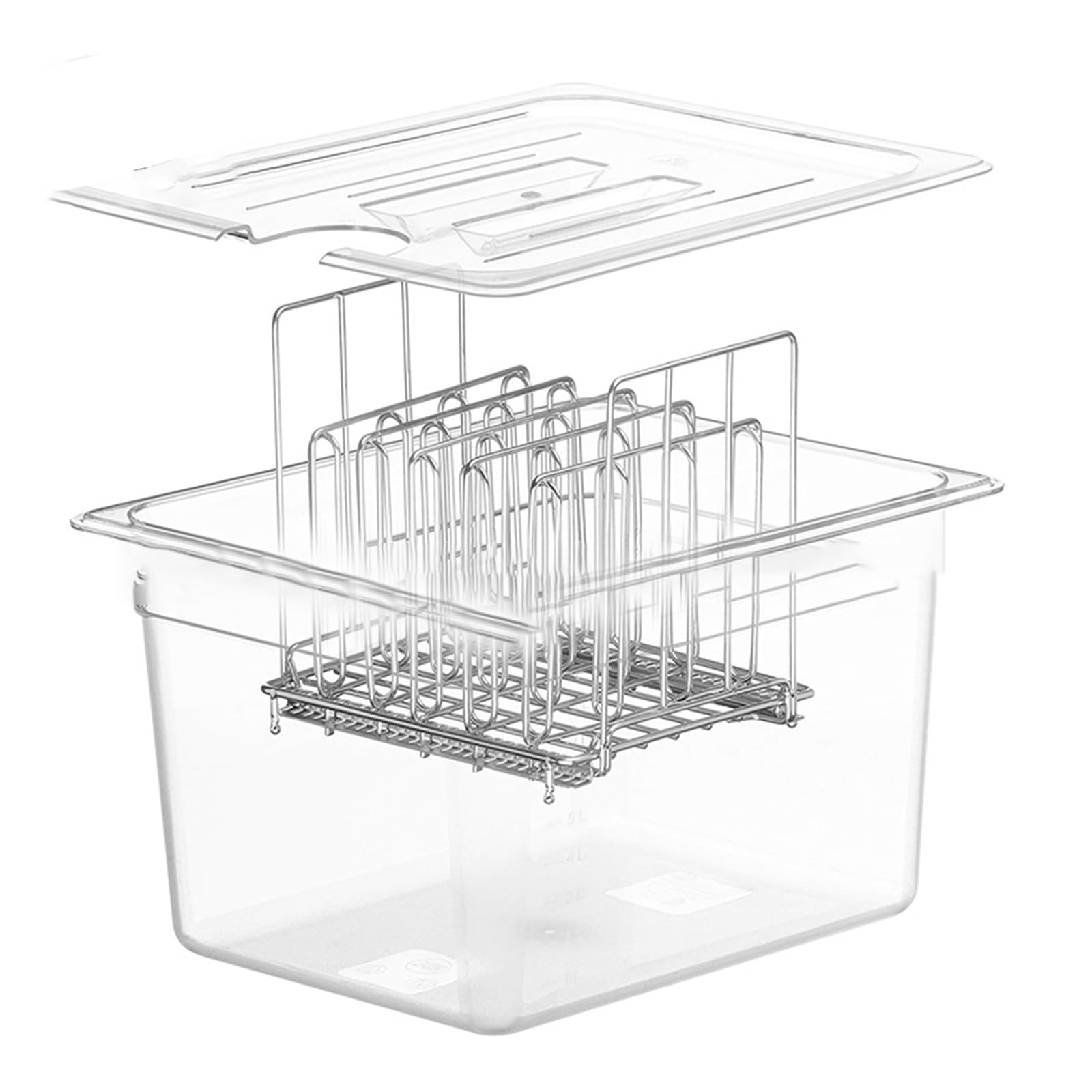 Contenitore da cucina a bassa temperatura con chiara visibilità, adatto per cuochi casalinghi entusiasti e ristoranti