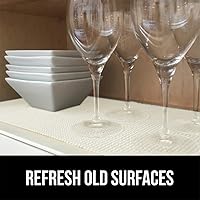 Vista 4 de Gorilla Grip Revestimiento original para cajones y estantes, no adhesivo, duradero y fuerte, con revestimiento de agarre para cajones de cocina