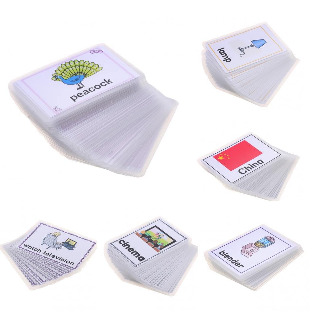 Cartes Mémoire Plastifiées pour Enfants, Animaux, 80pcs