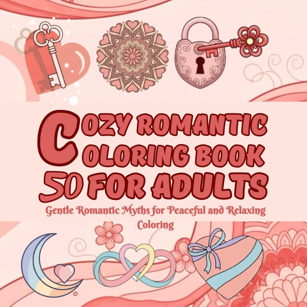 Cozy Love Myths Coloring Book for Adults Valentine: Warm Love Myths and Calming Anti-Stress Coloring Book