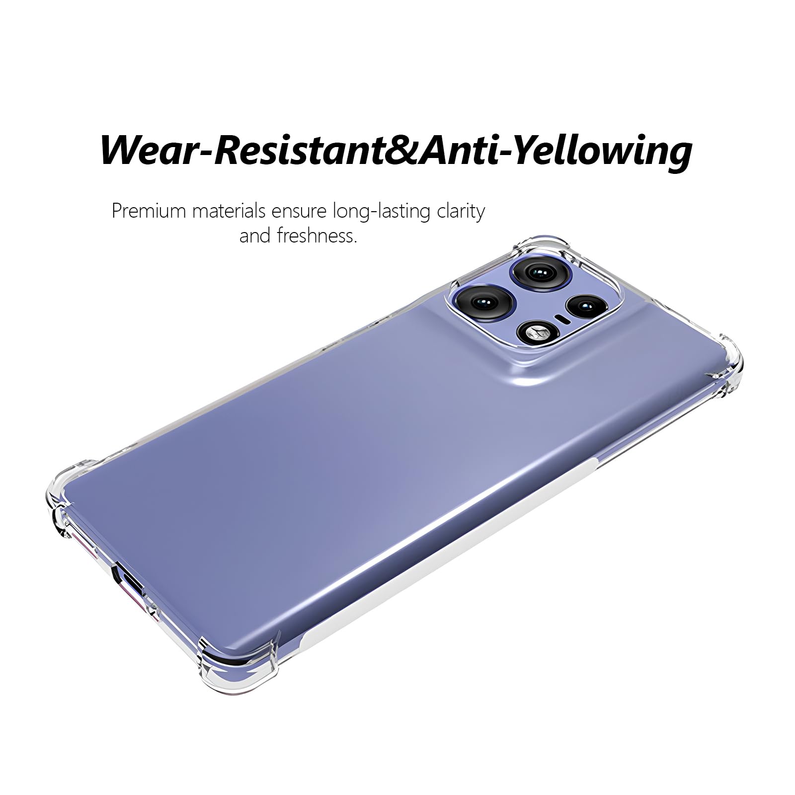 TailTech Case for Motorola Edge 50 Pro Case Moto Edge 50 Pro Phone Case, Transparent TPU - Image 4