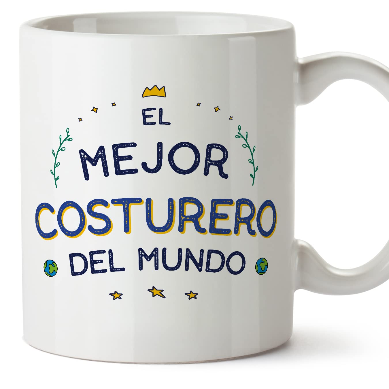 MUGFFINS Dressmaker Man Mug - in Spanish - Mejor del Mundo - Funny Gift for Colleagues - Ceramic 11oz Mug — image 1