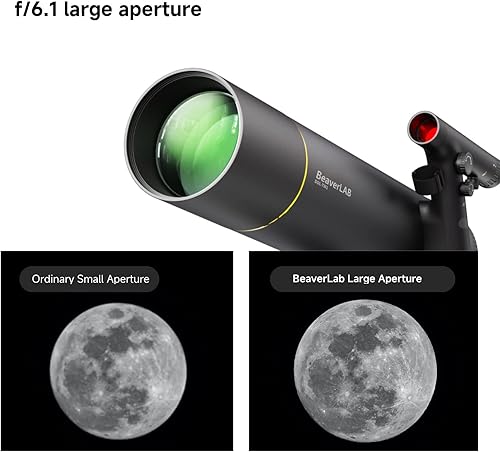 Miniatura 5 de TW1 Telescopio de astronomía digital inteligente, 19.685 in de longitud focal, compacto y portátil, video HD, conexión WiFi, aumento de 1600x, con
