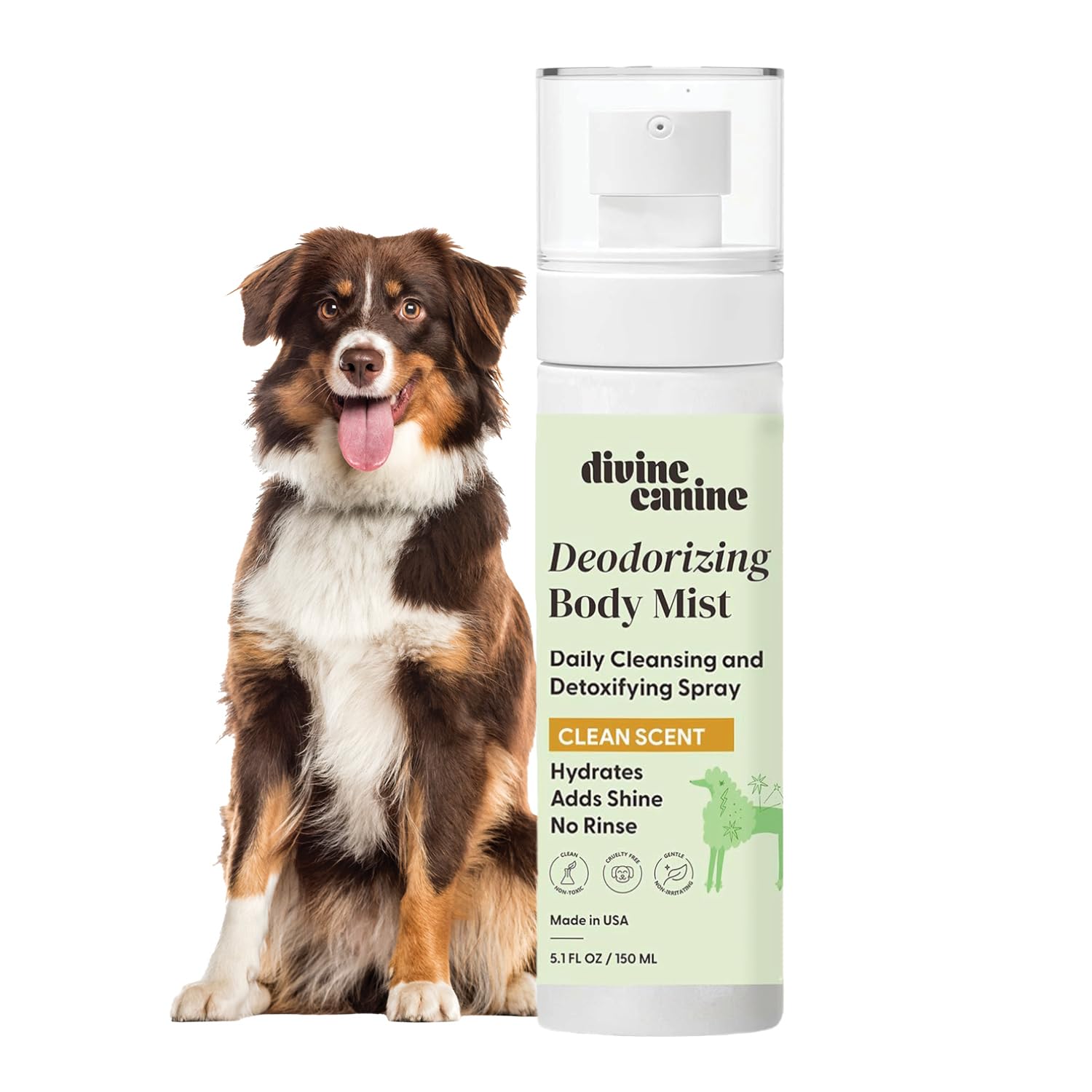 Cleansing Hair and Body Spray for Dogs - 5 1 Fl Oz of Dog Deodorizer Long Lasting Formula