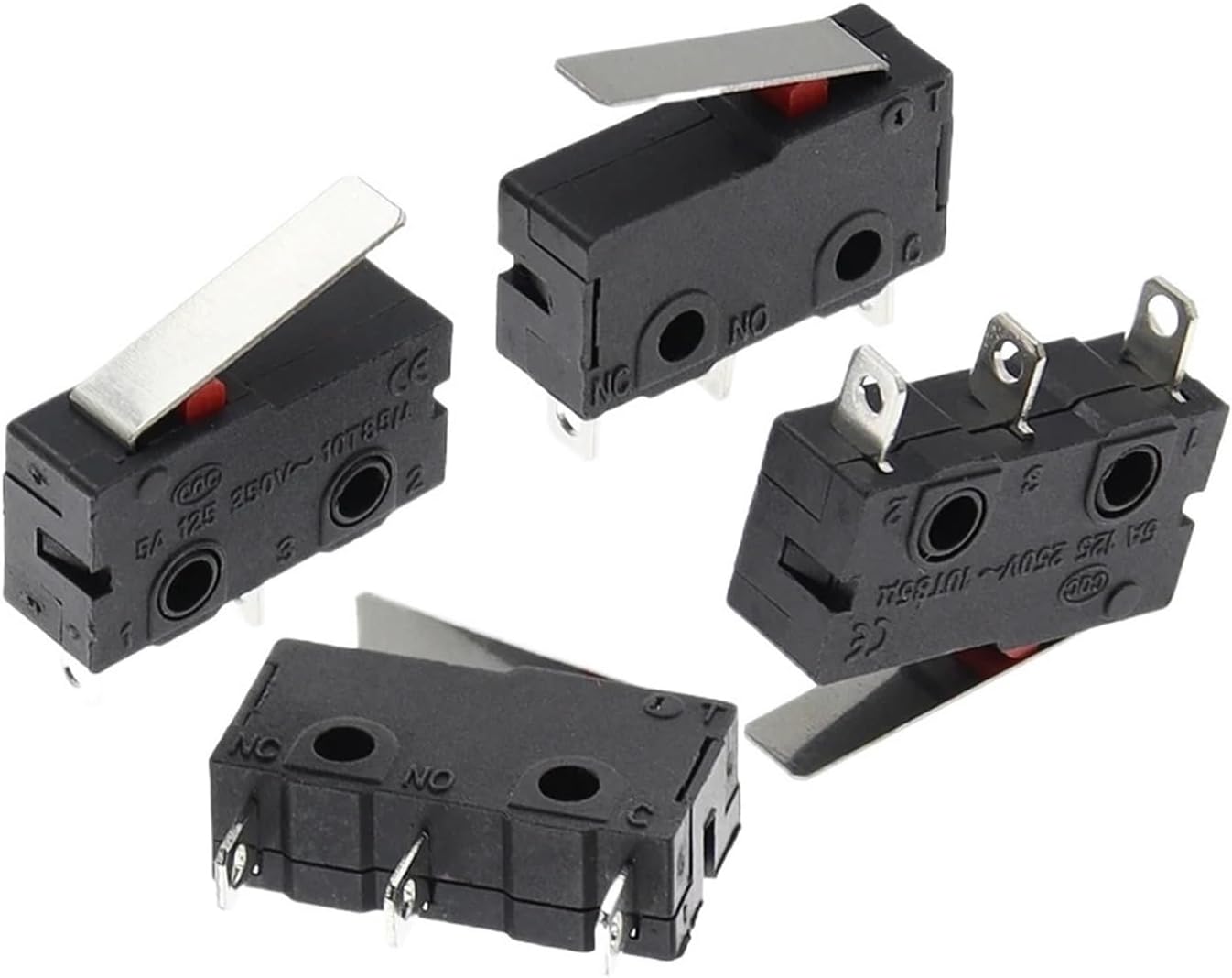 Tact Switch on Off KW11-3Z 5A 250V Microswitch 3PIN Buckle Straight Handle The Micro Contact Button(5PCS)
