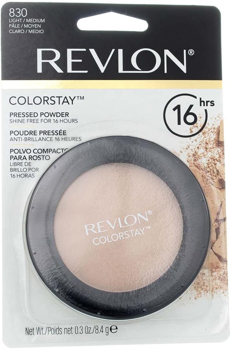 Revlon ColorStay Polvo compacto con SoftFlex, medio ligero 830, 0.3 onzas (paquete de 2)