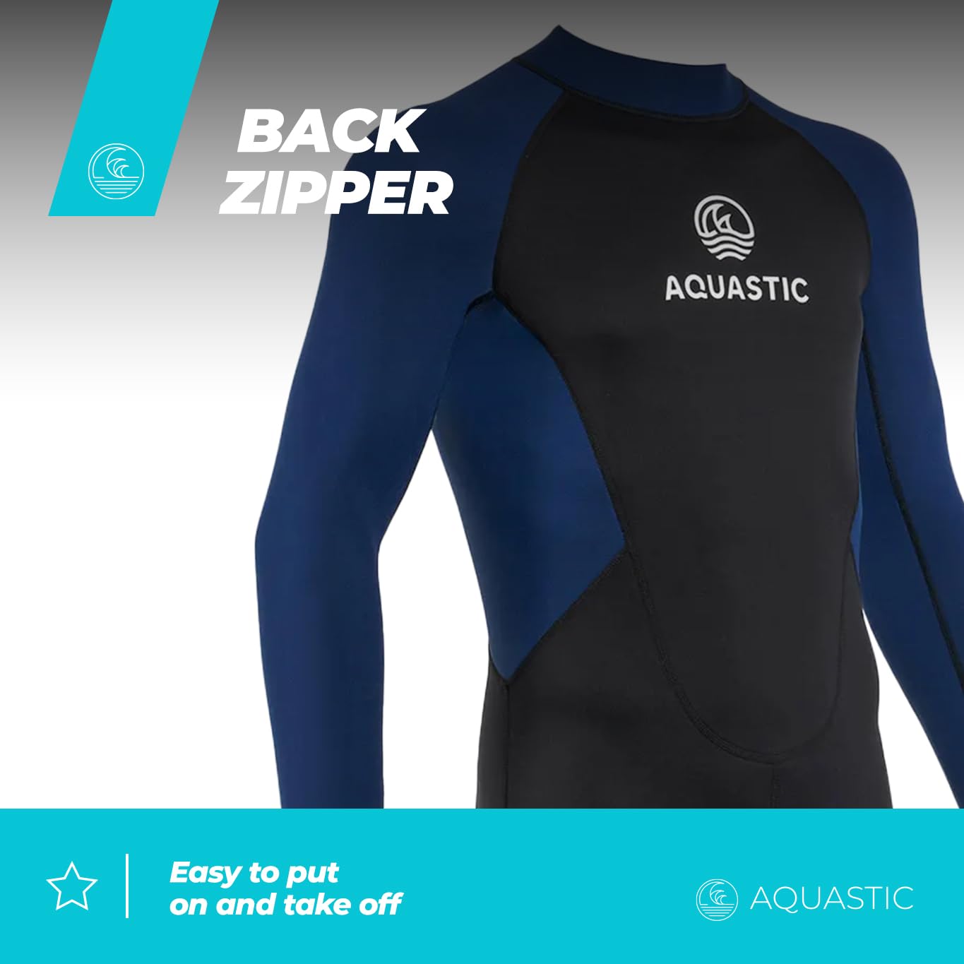 AQUASTIC Men's Wavey Lg 2 mm pianka neoprenowa została zaprojektowana dla użytkowników, którzy szukają ochrony cieplnej podczas uprawiania sportów wodnych wiosną i latem.