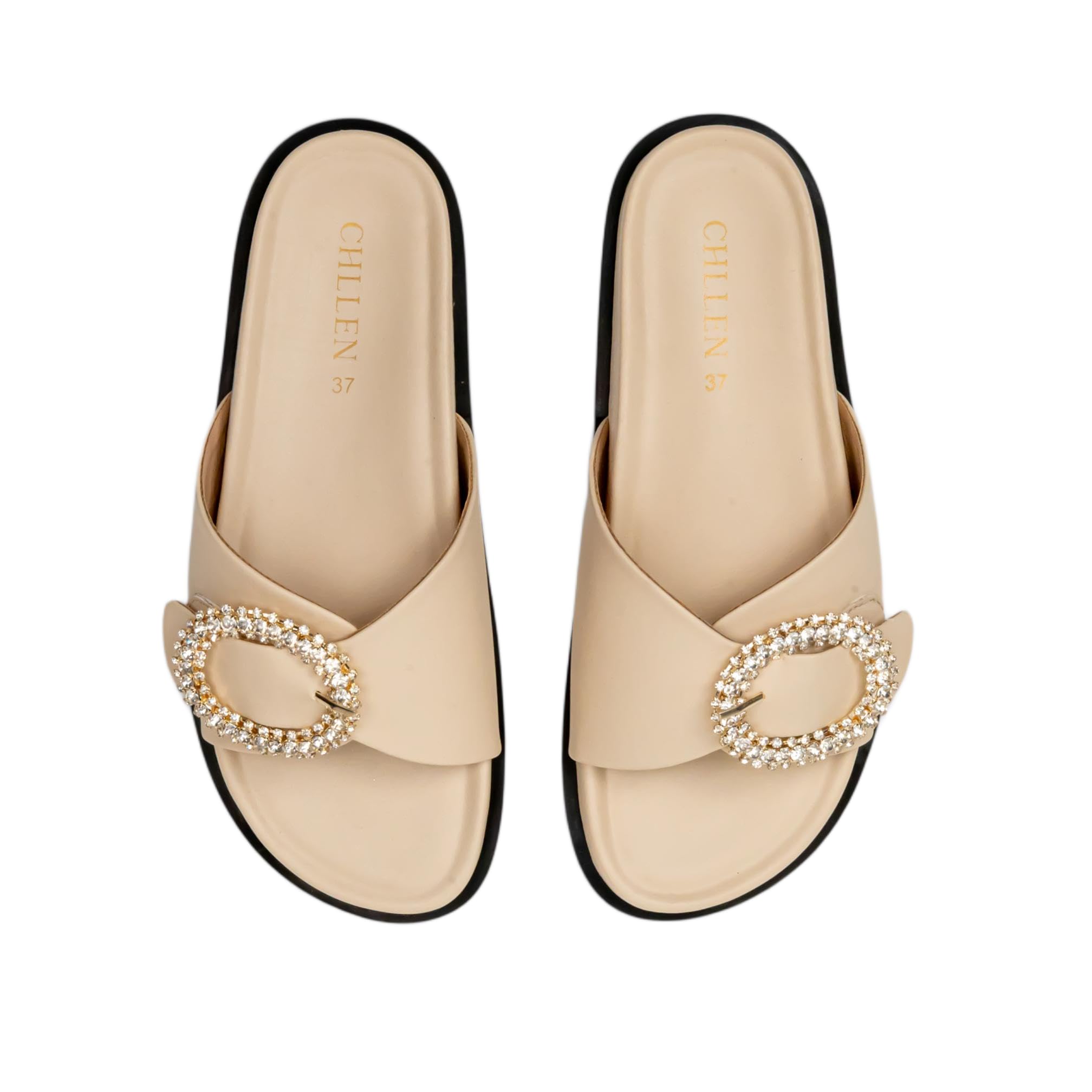 Women's Opal Studded Slide Flats for Daily Outfit, Office, Travel, Beach & Outdoor Use-image-15