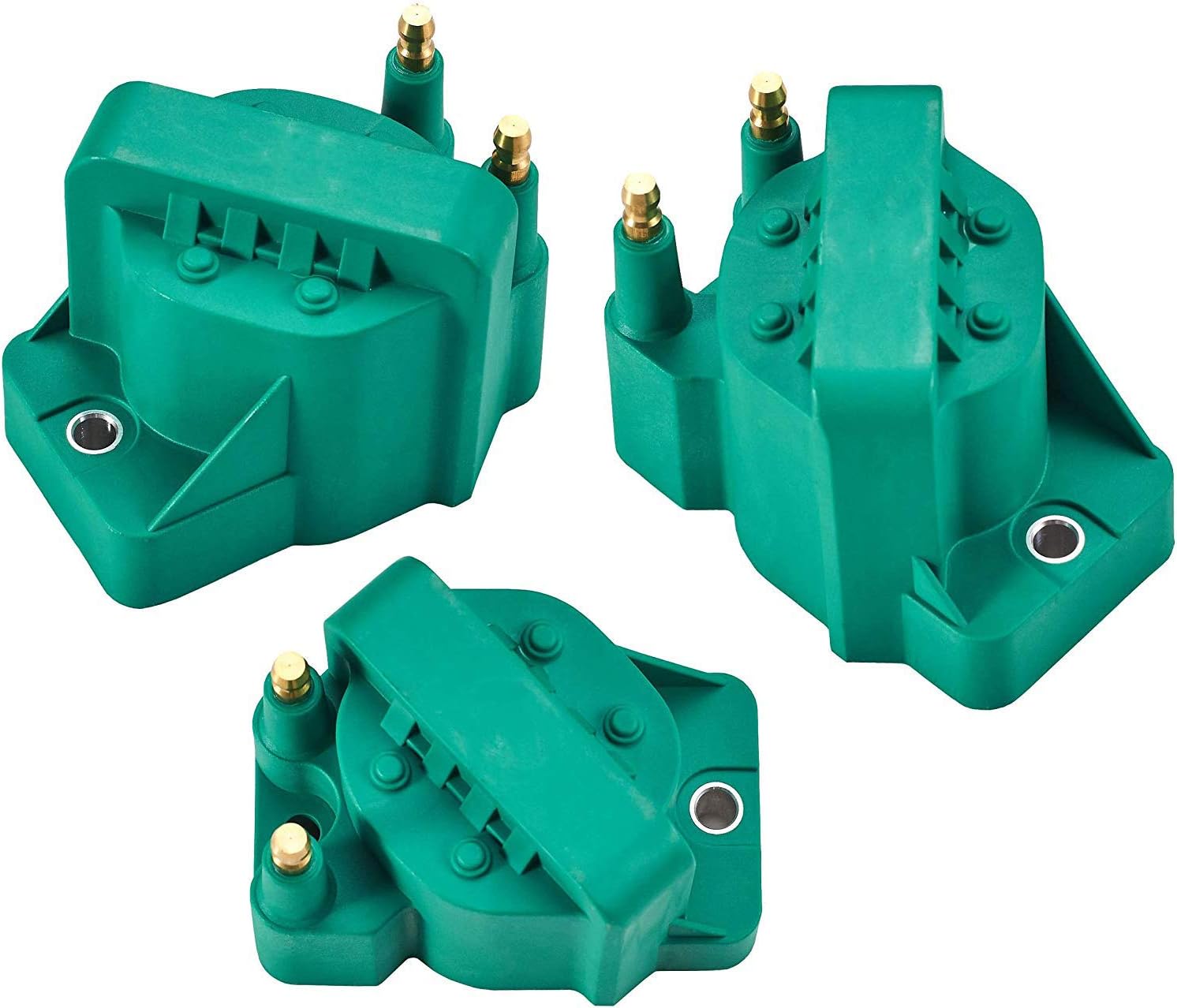 ENA Set of 3 Green Ignition Coil Pack Compatible with Buick
