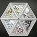 BCQLI 20pcs White Triangle Bead Sorting Trays, Magical Tray for Rhinestones for Flipping Flatback Rhinestones