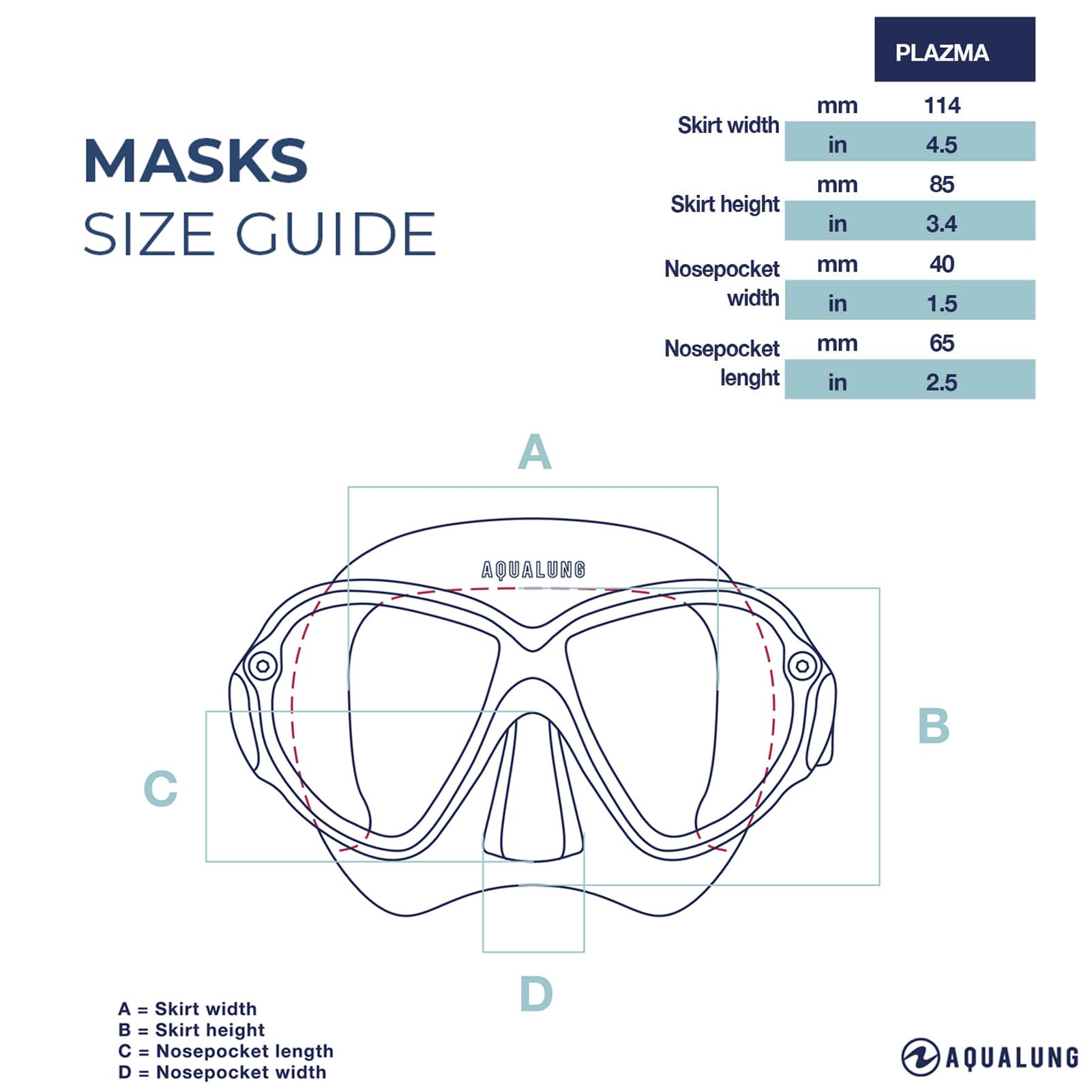 Amazon.com : Aqualung Plazma Dive Mask - Lightweight Low-Volume