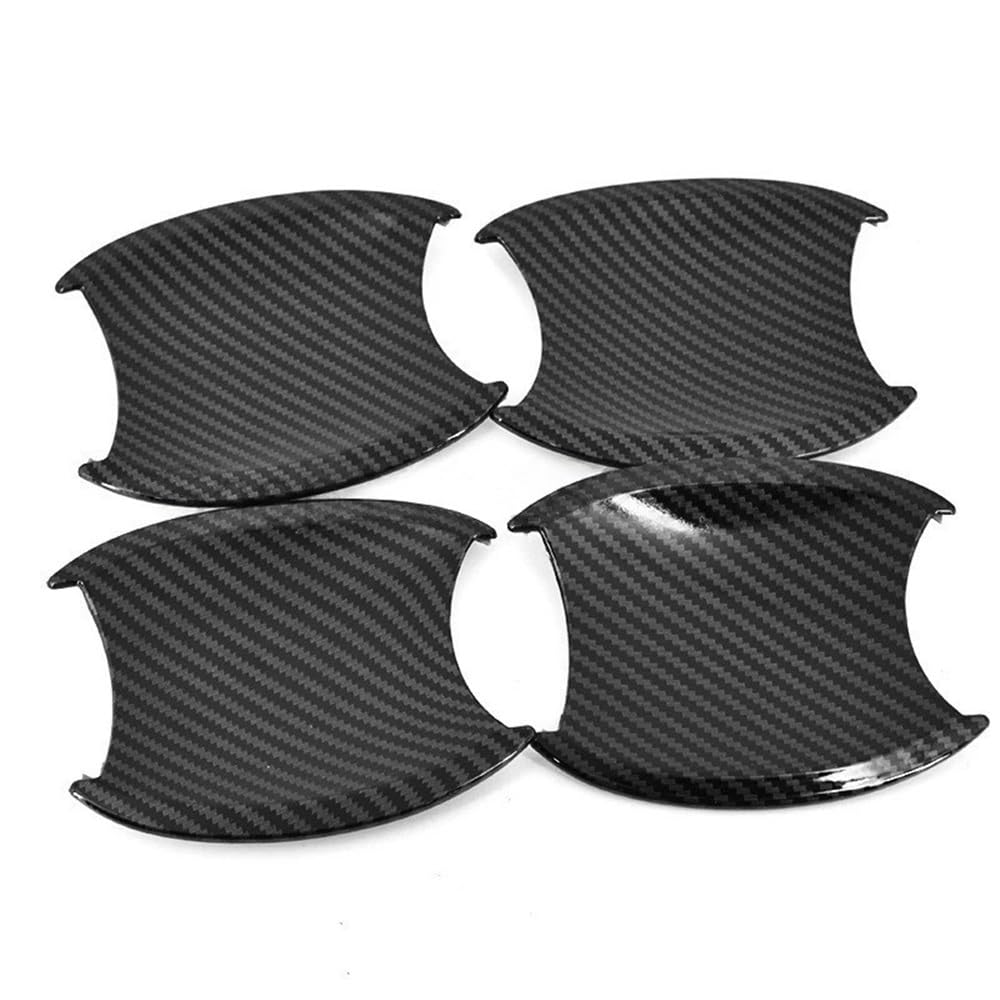 WSX5FC Exterior Door Handles Glossy Black Carbon Fiber Chrome Car Door Handle Cover Decor Trim Sticker Styling Accessories for CRV CR-V 2007-2011 2010
