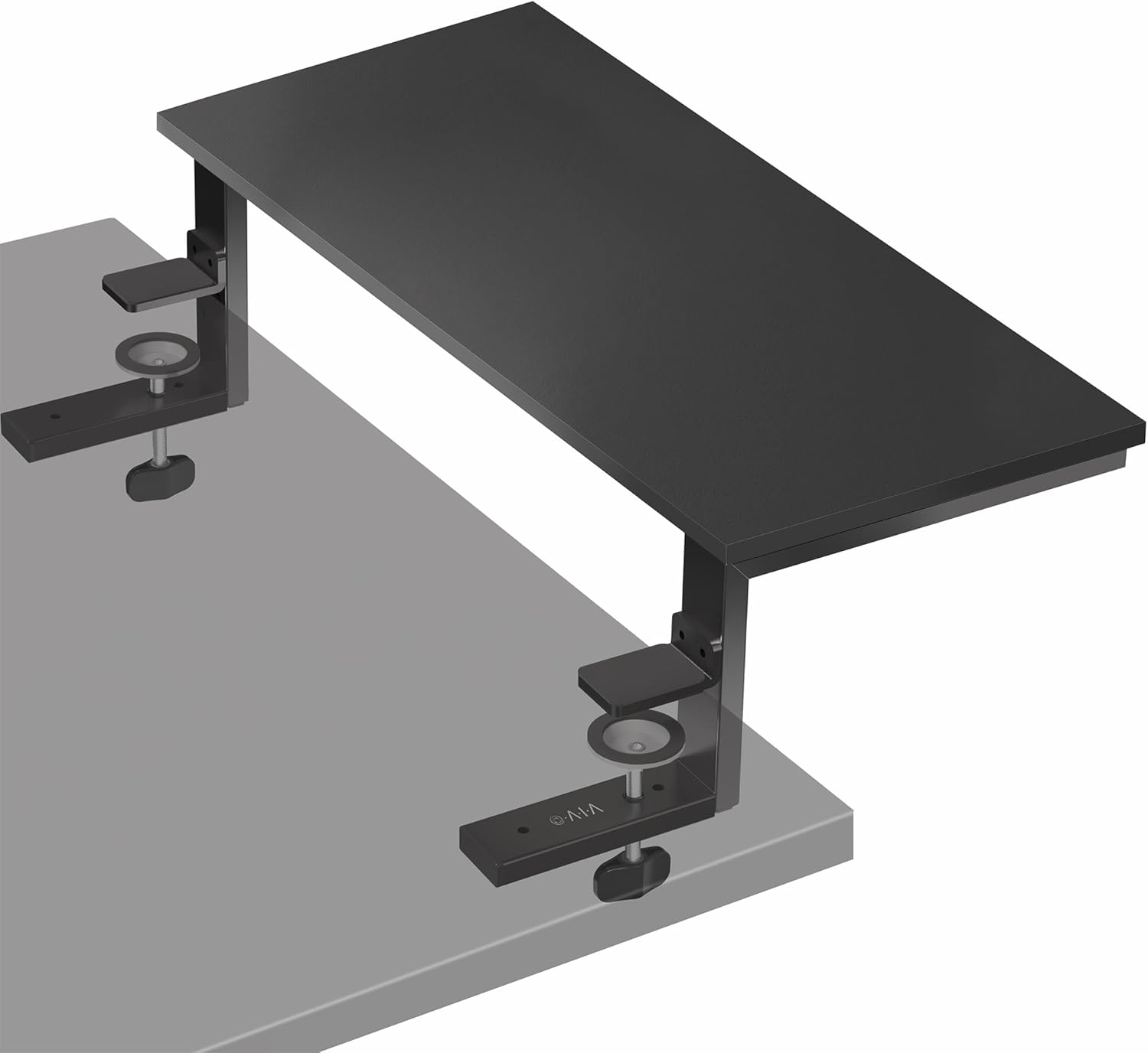 VIVO Estante de extensión de escritorio de 22 pulgadas con abrazadera para dispositivos de juegos monitor ergonómico de computadora y elevador de