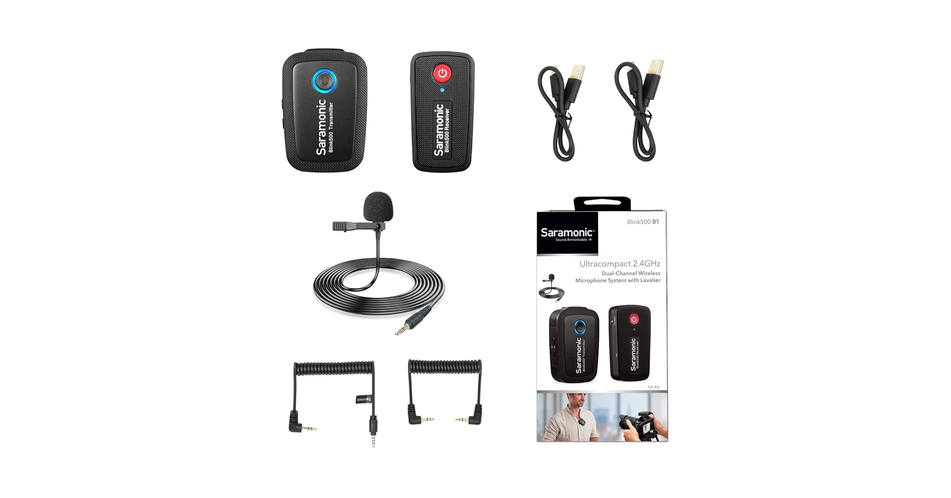 Amazon.com: Saramonic Blink 500 B1 Tx+Rx 2.4GHz Micro-Wireless