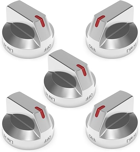 DG94-03500AZ (5PCS) para Samsung Perillas de estufa de gas de reemplazo, DG94-03500U para Samsung Horno de cocina Perillas de estufa Parte superior