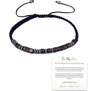 ZZ ZINFANDEL I Will Always Be with You Son Bracelet Stainless Steel Inspirational Handmade Nautical Bracelet