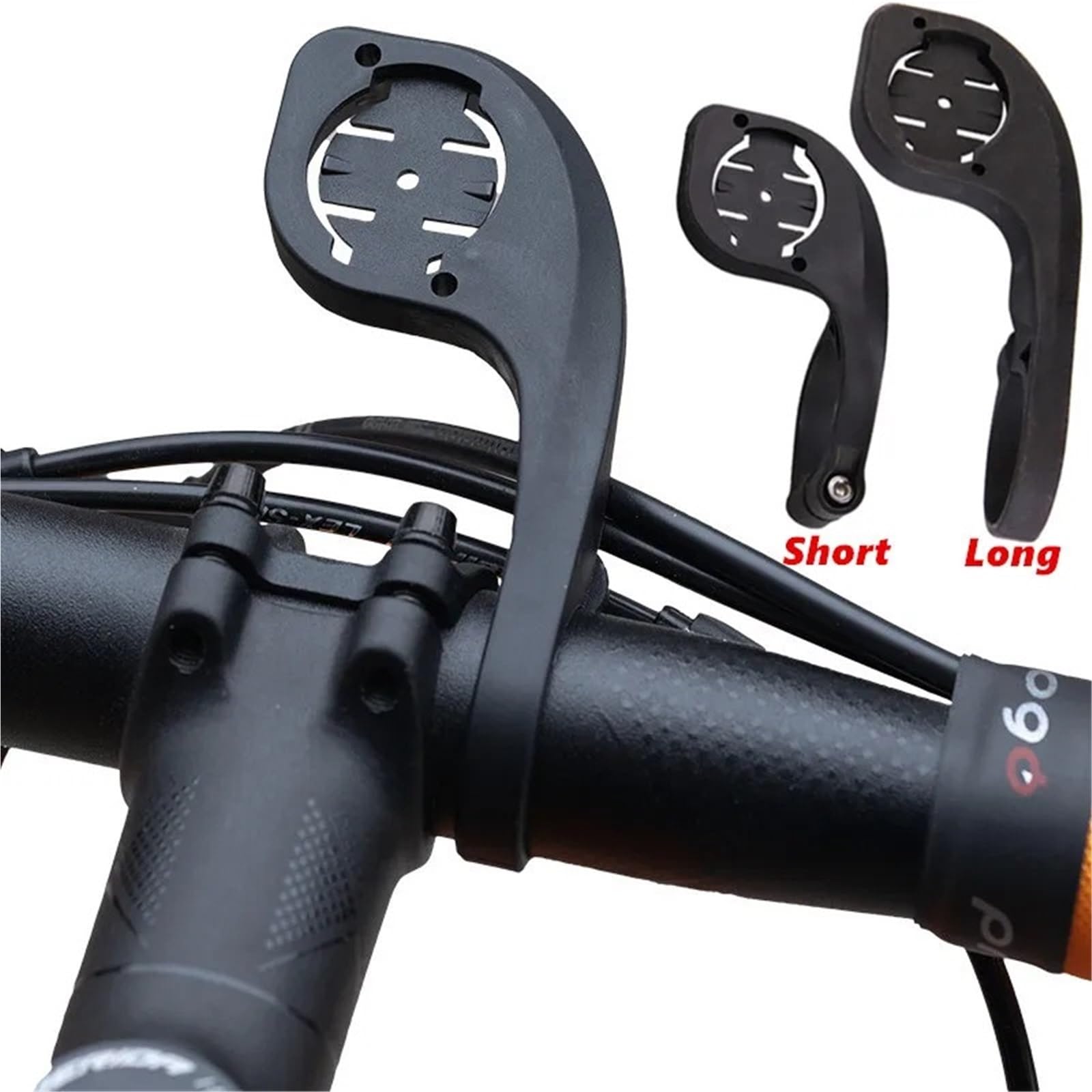 Supporto per computer da bicicletta, accessori per cronometro, GPS, bici da strada (corto), 8 pezzi