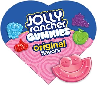 Jolly Rancher Gomitas para el día de San Valentín, caja en forma de corazón, delicioso sabor clásico, ideal para regalar a esa persona especial