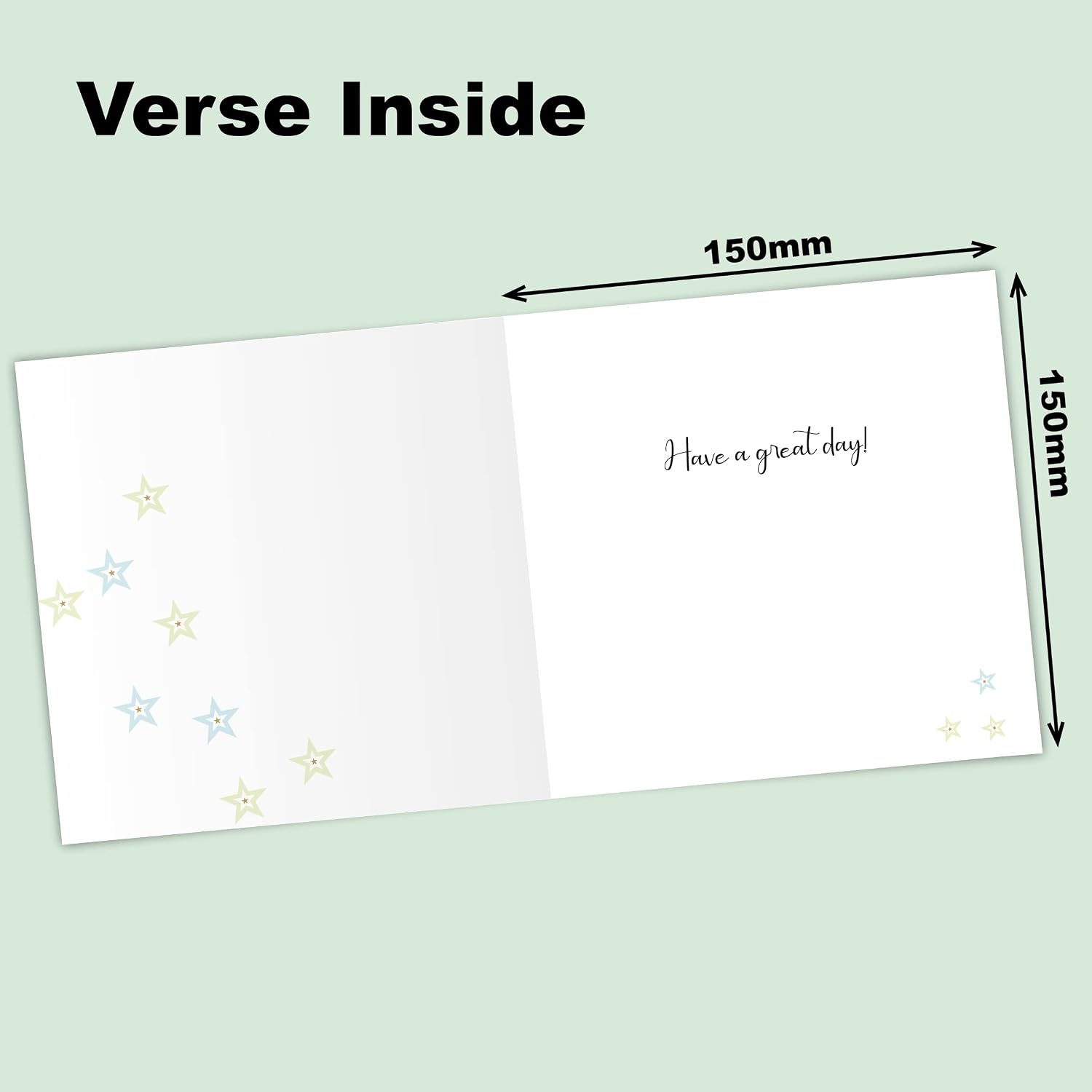 Fathers Day Card for Dad. Stars Design. Made in UK. Card 150x150mm supplied with Envelope. Ecofriendly. - View 5