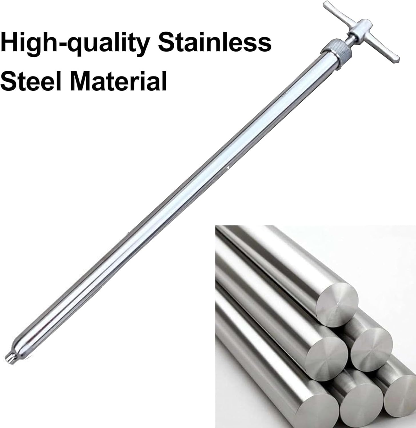 304 Stainless Steel Liquid Samplers (No Graduation) Pull Out Water Sampler Drum Thief Sampler for Water Sampling in Schools Laboratories Factories and Environmental Testing,1m(3.3ft)