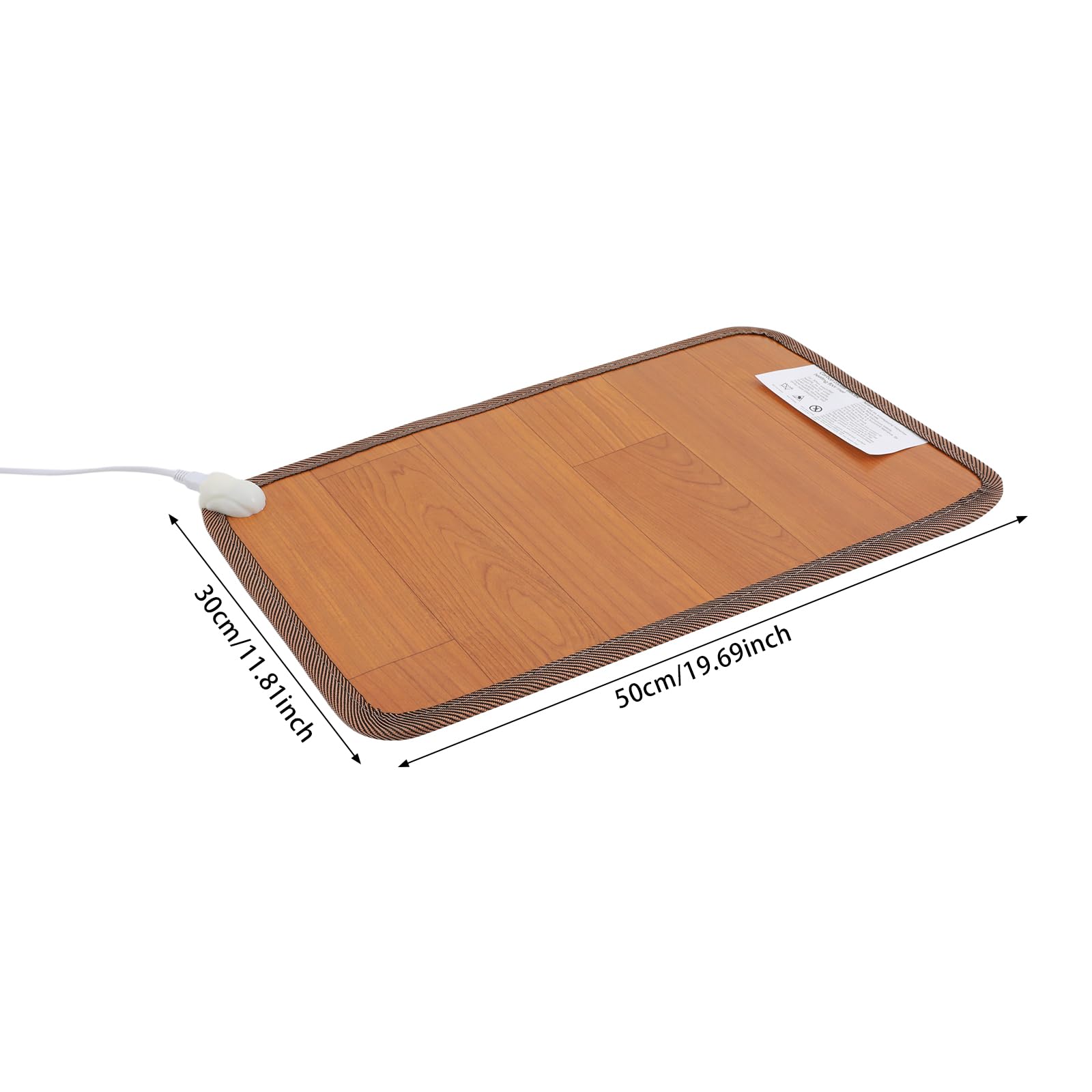 Scaldapiedi elettrico con termostato per casa, ufficio | Cuscino riscaldante per piedi, 50 W, temperatura regolabile da 20 a 50 °C, 30 x 50 cm