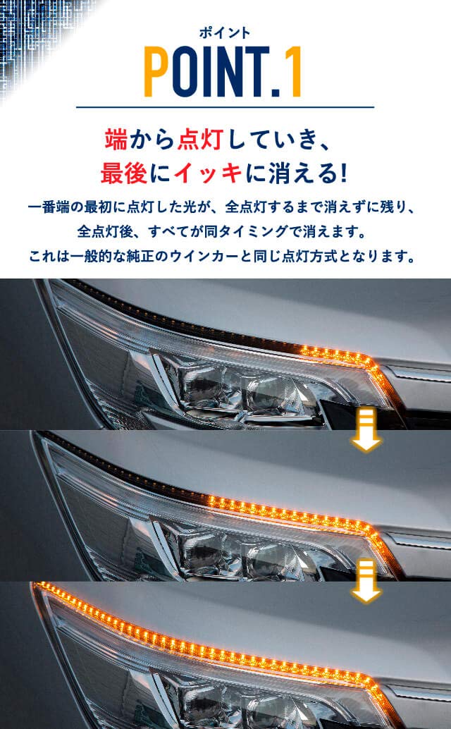 Amazon | G-FACTORY 昼間でも明るい シーケンシャルウインカー